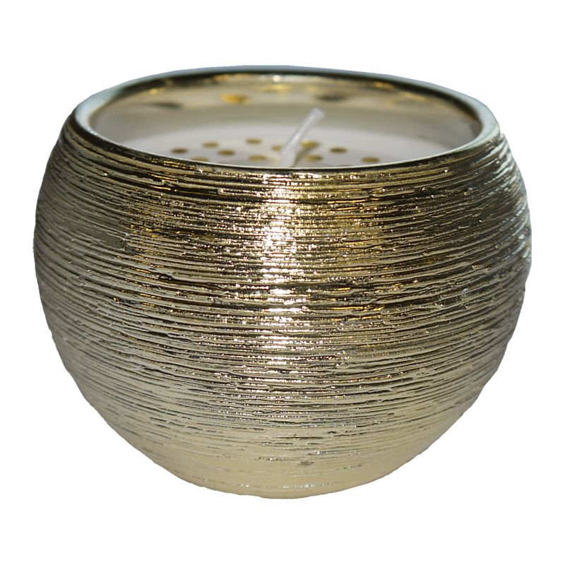 Gold Ceramic Bowl Candle Vanilla Scented