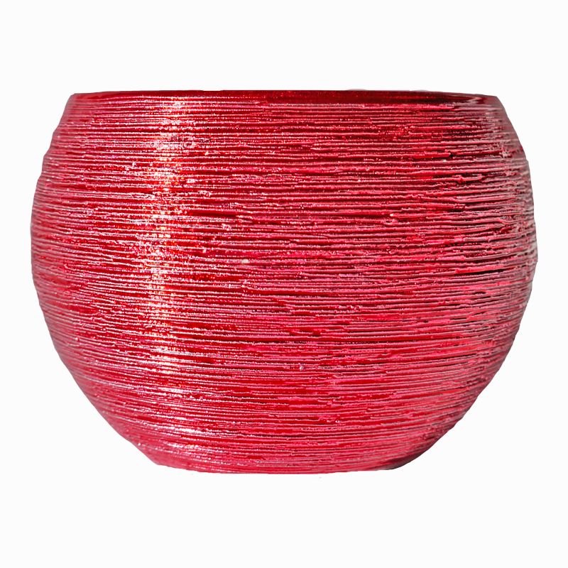 Red Ceramic Bowl Candle Vanilla Scented
