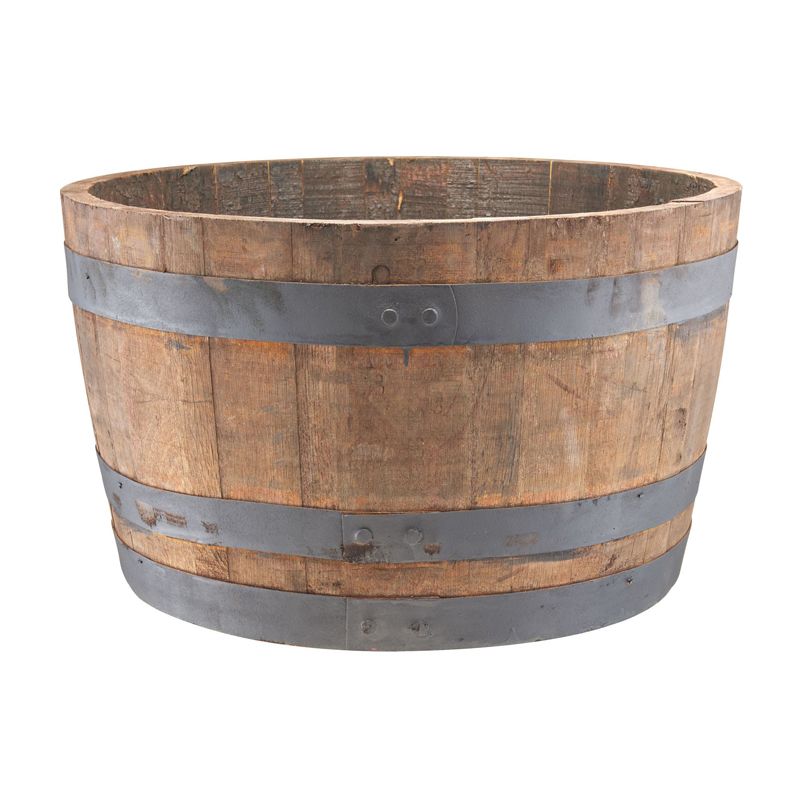 Genuine Whisky Barrel Oak Planter