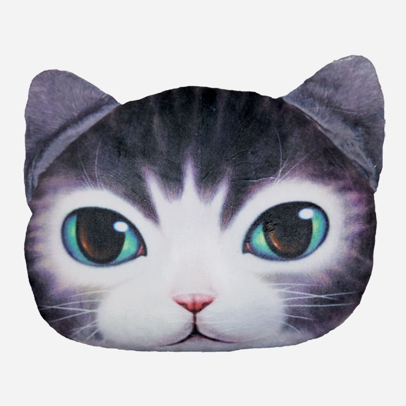 32cm Animal Plush Pillow - Grey Cat