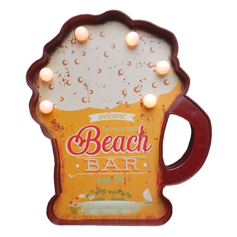 Beer Sign LED Plastic - Beach Bar Design