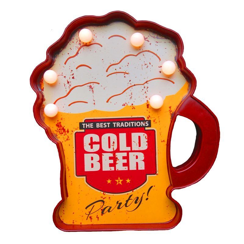 Beer Sign LED Plastic - Cold Beer Design