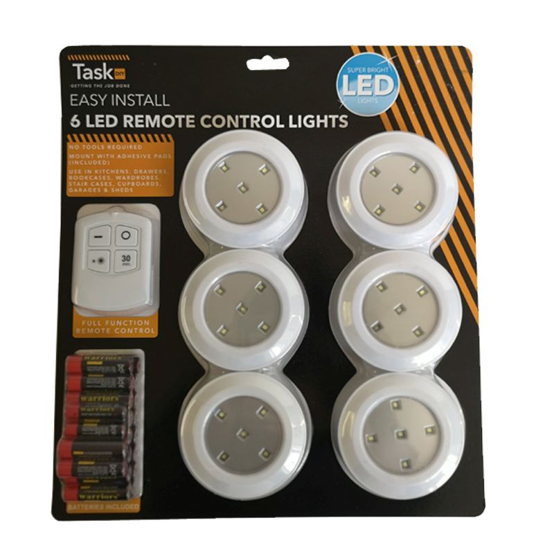Lodge Microbe Demokrati Bright On Remote Control LED Lights 6 Pack - Buy Online at QD Stores