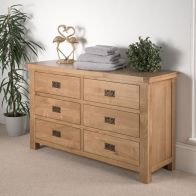 See more information about the Cotswold Oak Large Chest of drawers Natural 6 Drawers