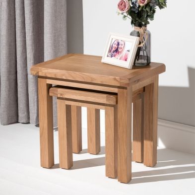See more information about the Cotswold Oak Nest of Tables Natural