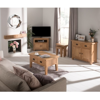 Product photograph of Cotswold Oak Small Living Room Set from QD stores