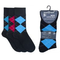 See more information about the 3 Pack Mens Argyle Soft Top Socks