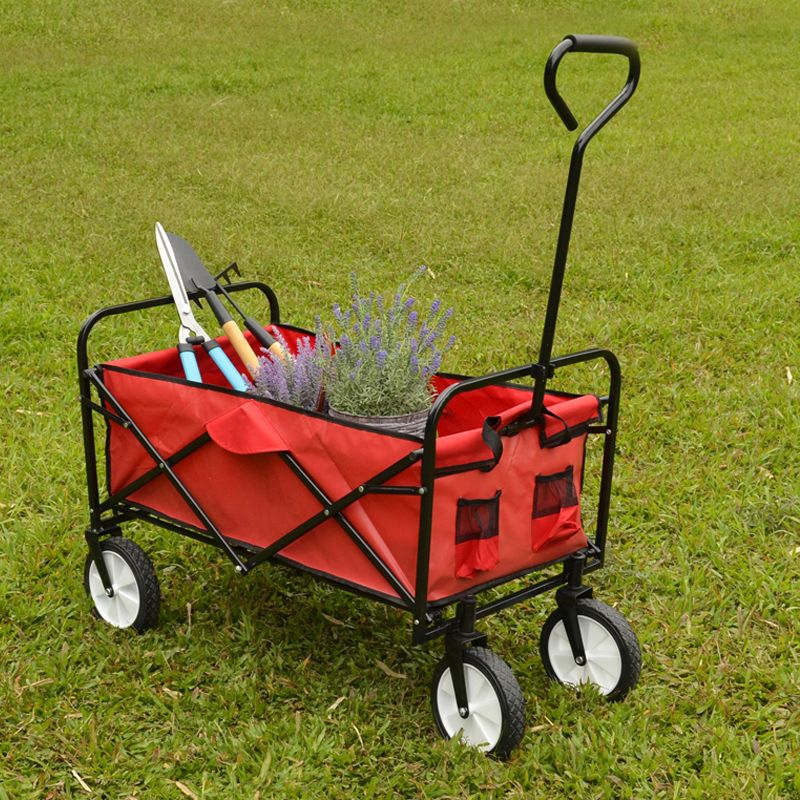 Growing Patch Red Folding Cart 80kg Load Capacity