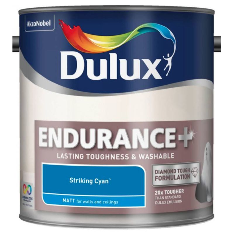 Dulux Striking Cyan Matt 2.5L Endurance Paint