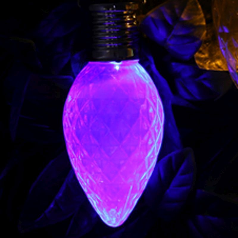 Bright Garden Solar Pinecone Bulb Light - Purple