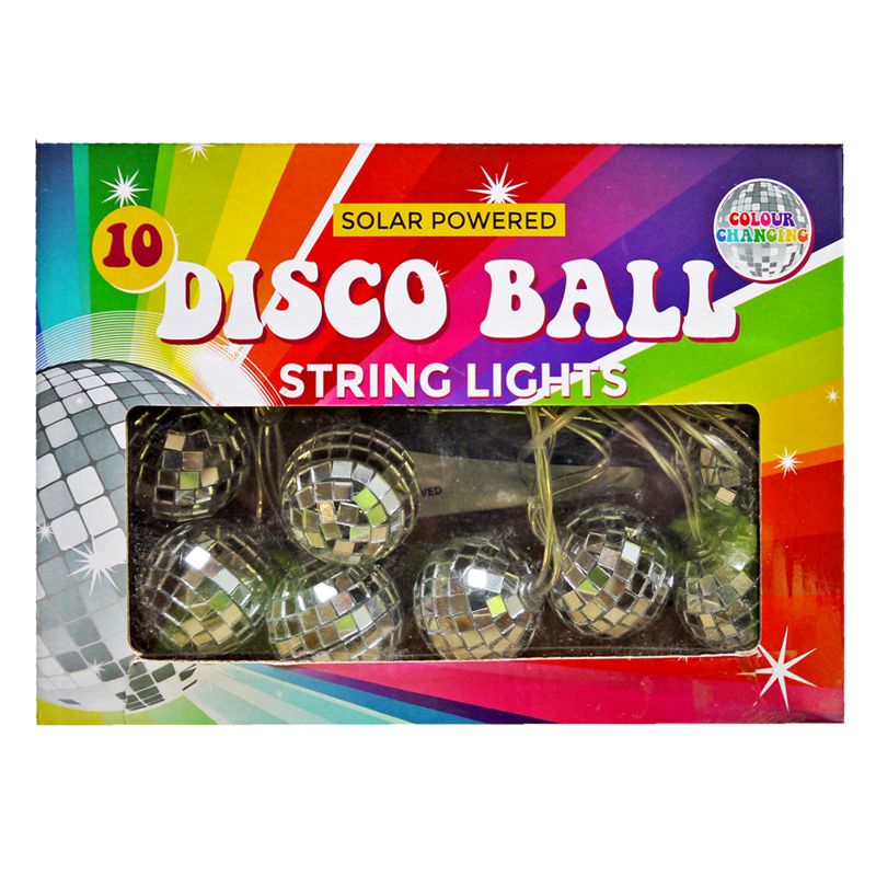 Bright Garden 10 Solar Disco Ball Colour Changing String Lights - Buy ...