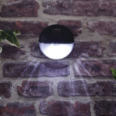 Product photograph of Solar Garden Security Wall Light White Led - 11cm By Bright Garden from QD stores