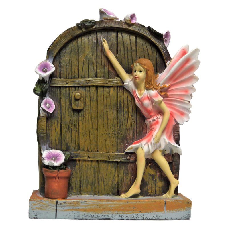 Magical Garden Solar Powered Woodland Fairy Door - Pink