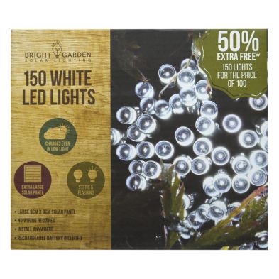 Product photograph of Solar Garden String Lights Decoration 150 White Led - 17 9m By Bright Garden from QD stores