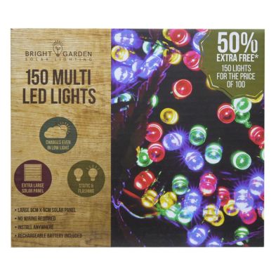 Product photograph of Solar Garden String Lights Decoration 150 Multicolour Led - 17 9m By Bright Garden from QD stores