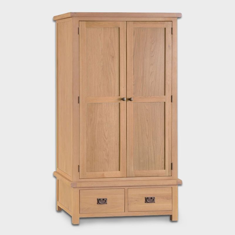 Cotswold Wardrobe Oak 2 Door 2 Drawer