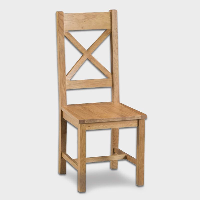 Cotswold Cross Back Dining Chair Oak