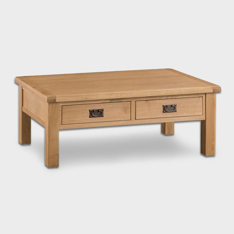Cotswold Large Coffee Table Oak 2 Drawer