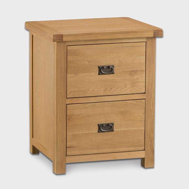 Cotswold Filing Cabinet Oak 2 Drawer