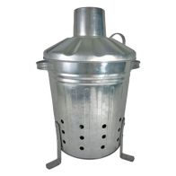 See more information about the 13 Litre Mini Galvanised Garden Incinerator & Lid - Made in the UK
