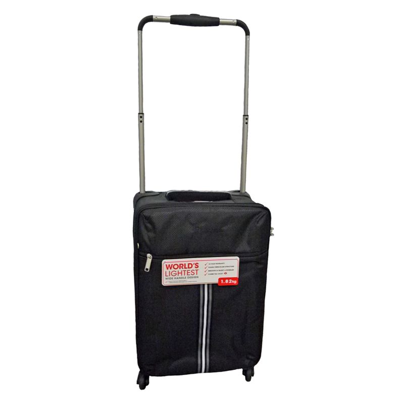 IT Luggage 19 Inch Black 4 Wheel Tourer  Worlds Lightest Suitcase