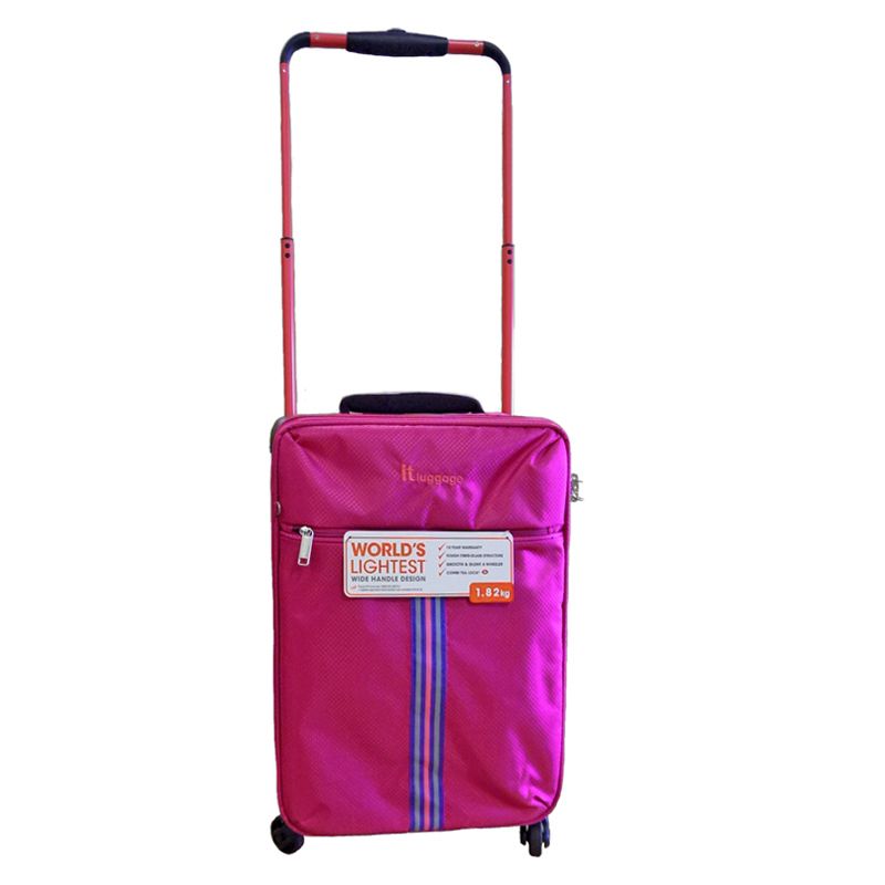 IT Luggage 19 Inch Pink 4 Wheel Tourer Worlds Lightest Suitcase