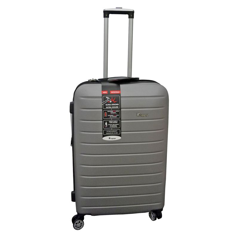IT Luggage 25 Inch Silver 4 Wheel Legion Suitcase