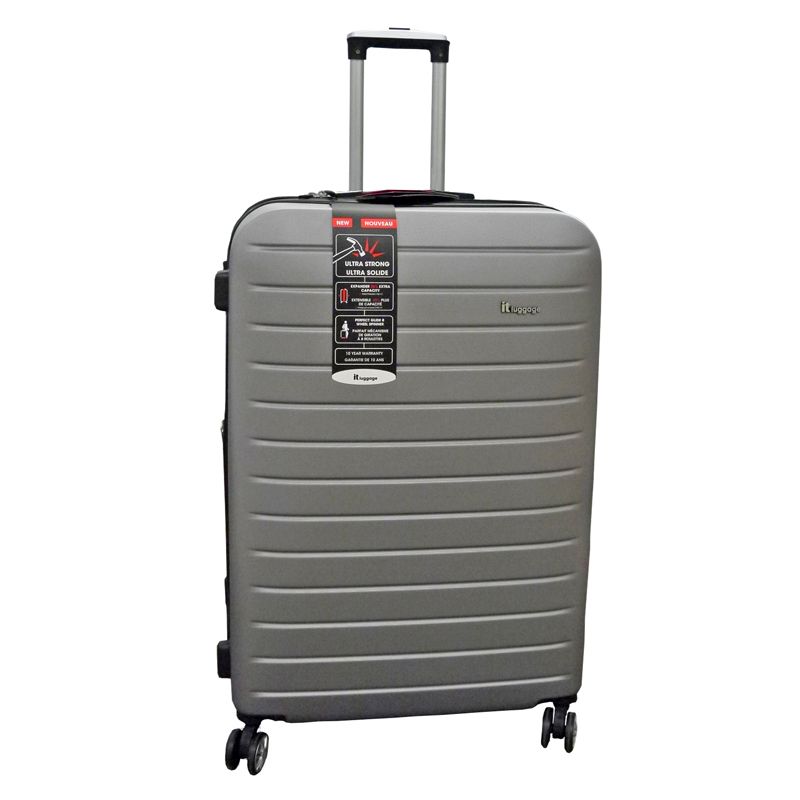 IT Luggage 29 Inch Silver 4 Wheel Legion Suitcase