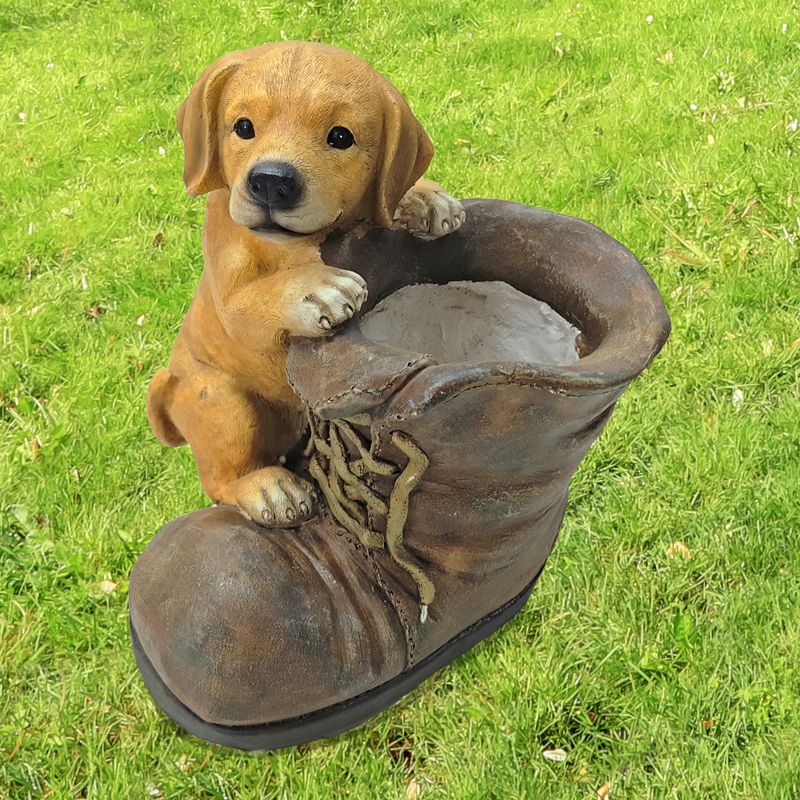 Dog And Shoe Flower Pot
