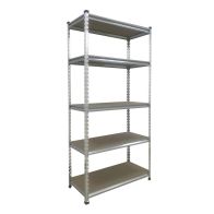 See more information about the Steel Shelving Unit 4 Tier 164cm - Silver Boltless by Task DIY