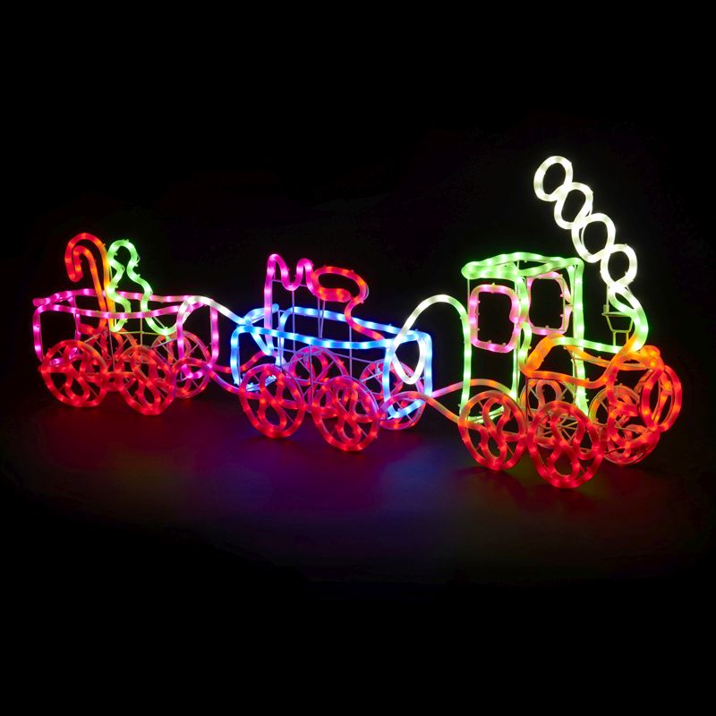 LED Multicolour Outdoor Animated Train Light 120 x 48 x 15cm