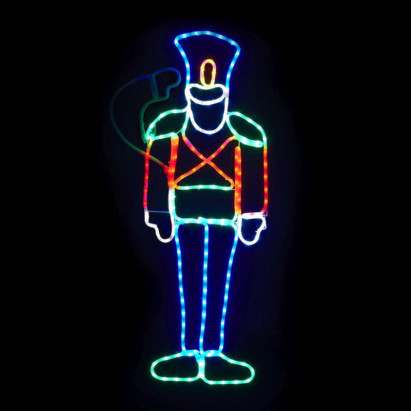 LED Multicolour Outdoor Animated Saluting Soldier 115 x 52cm