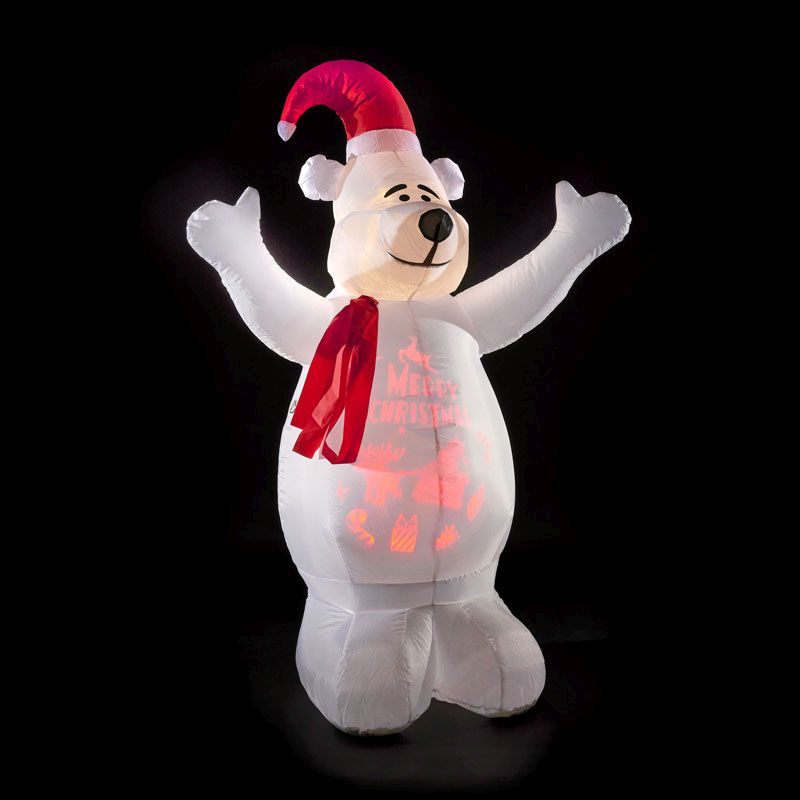 6 Foot Inflatable Polar Bear Decorative Christmas Animated Light