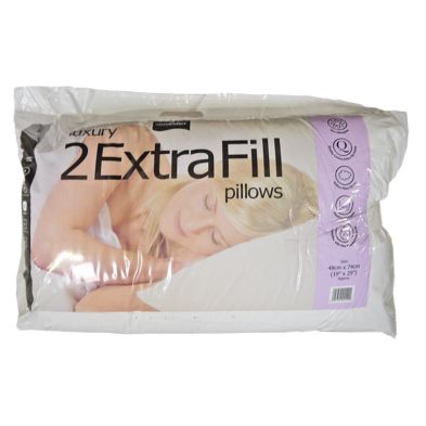 Product photograph of Easy Comfort Extra Fill Pillow Pair from QD stores