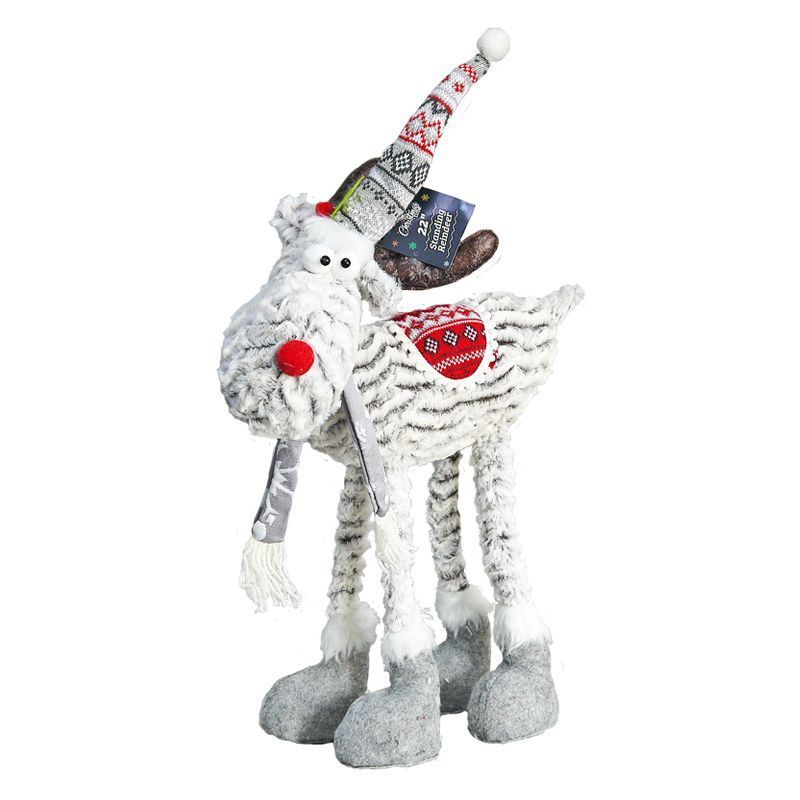 Standing Reindeer With Hat & Scarf 22 Inch