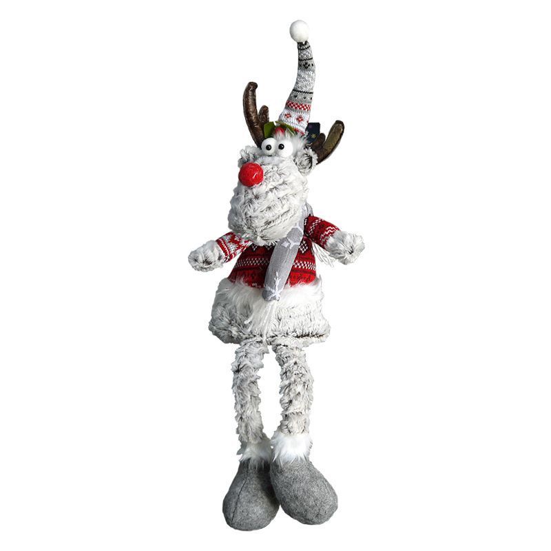 Long Leg Reindeer With Hat & Scarf 20 Inch Christmas Decoration