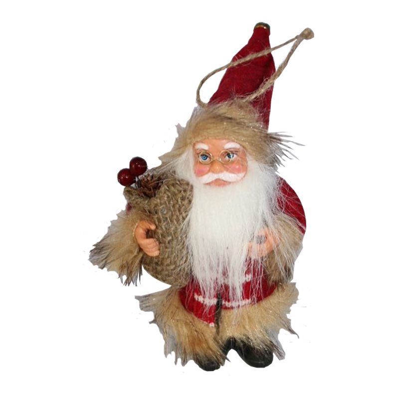 Standing Santa In A Red Coat Christmas Tree Ornament 13cm