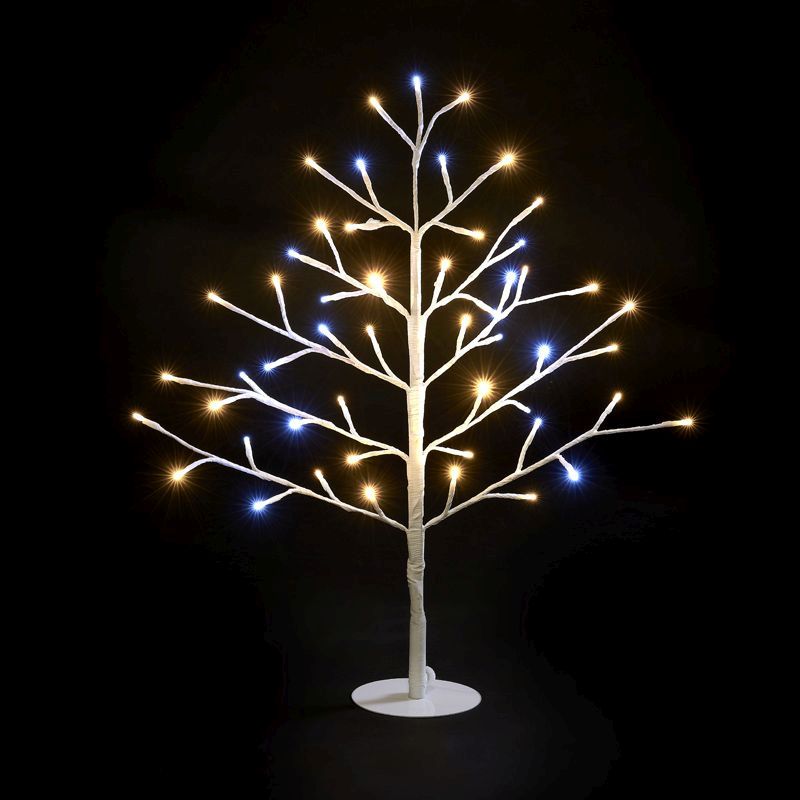 60cm (2 Foot) 51 Bulb Warm White & Mixed LED Christmas Tree
