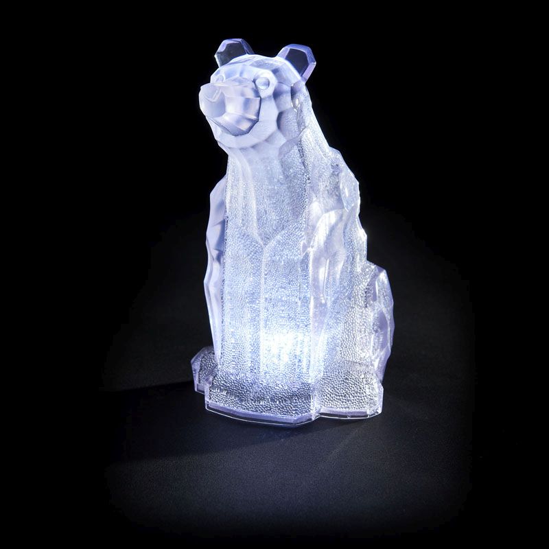 LED Cool White Indoor Static Polar Bear Figure Battery 11.5 x 9 x 16cm