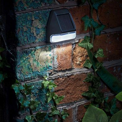 Product photograph of Solar Garden Wall Light White Led - 7 6cm Superbright By Smart Solar from QD stores