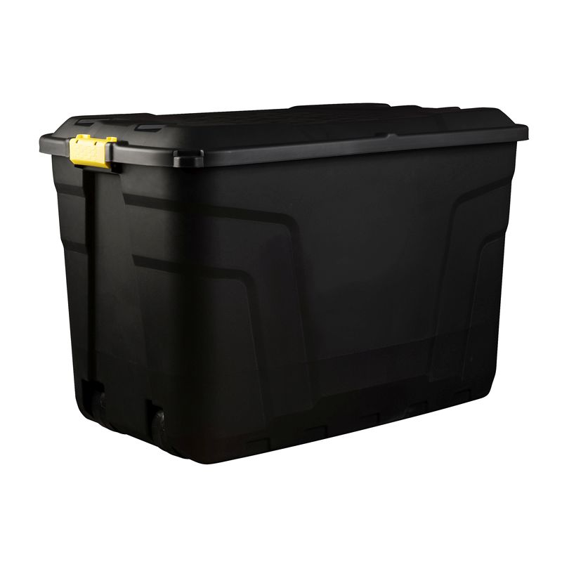 190l Strata Heavy Duty Trunk Lid On, Large Plastic Storage Boxes With Lids And Wheels
