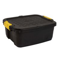 See more information about the Plastic Storage Box 24 Litres - Black Heavy Duty by Strata