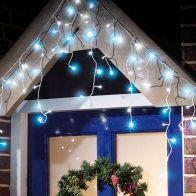 See more information about the Fairy Icicle Christmas Lights Animated Blue & White Outdoor 300 LED by Astralis