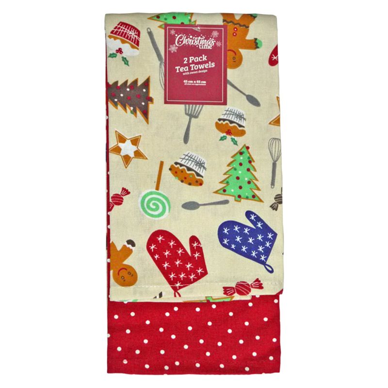 Sweets Pattern 2 Pack T-towel