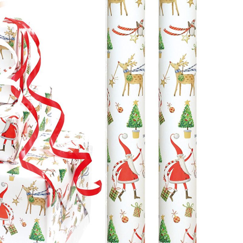 4m Whimsical Christmas Wrap - Santa