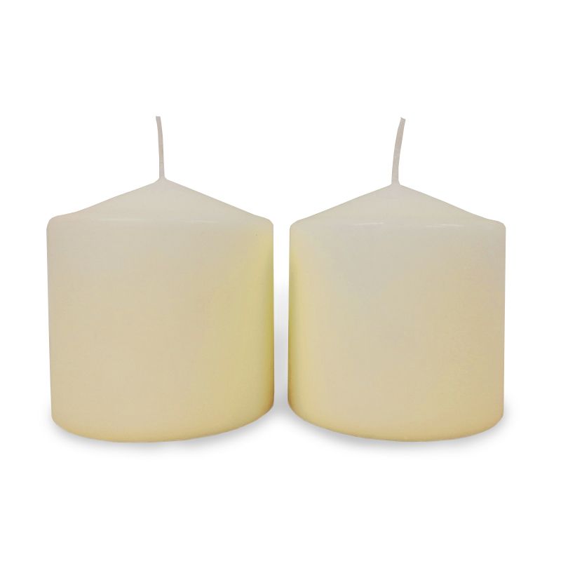 8cm Twin Pack Pillar Candle