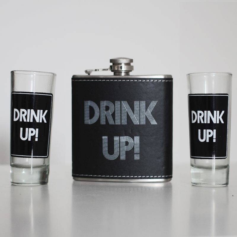Drink Up Flask & Shots Set