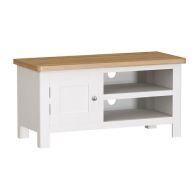 See more information about the Jasmine TV Unit Oak White 1 Door 2 Shelves 