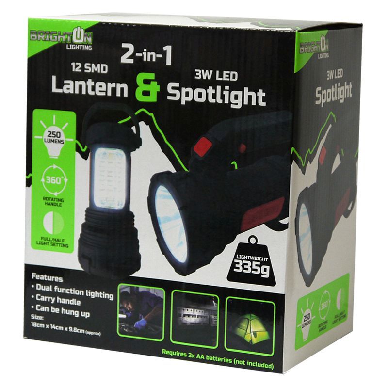 Bright On 2-in-1 LED Spotlight & SMD Lantern