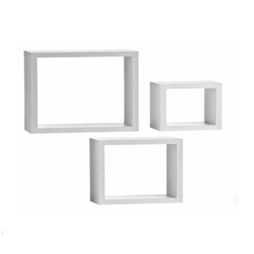 3 Pack of White Floating Cube Shelves